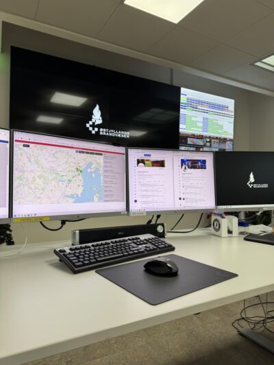 Skærme i vagtcentral