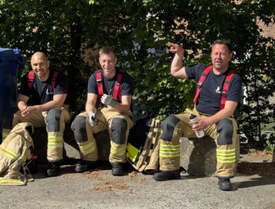 Brandfolk på arbejde