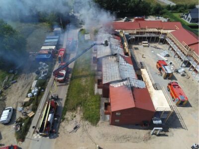 Dronebillede fra indsats