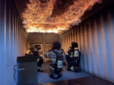 Brandmand under træning